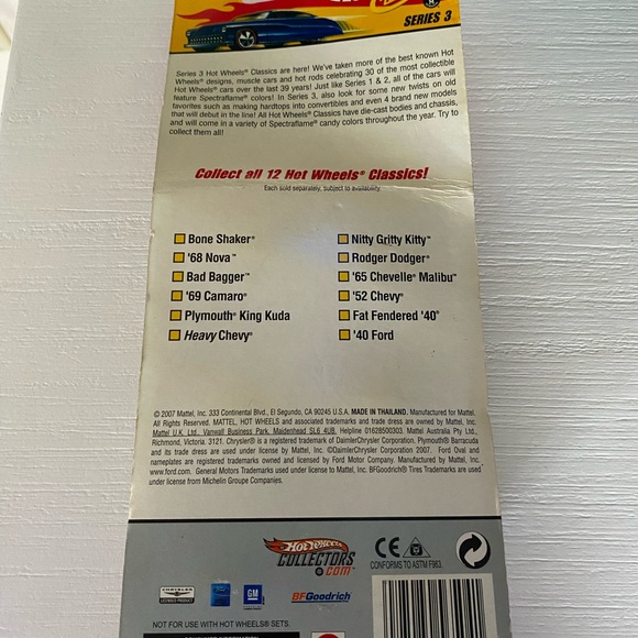 Hot Wheels 3-PACK Classics Series 3 '69 Camaro Rodger Dodger '40 Ford 1731 - Picture 5 of 8